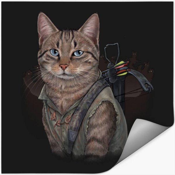 Daryl Dixon Cat Stickers-image
