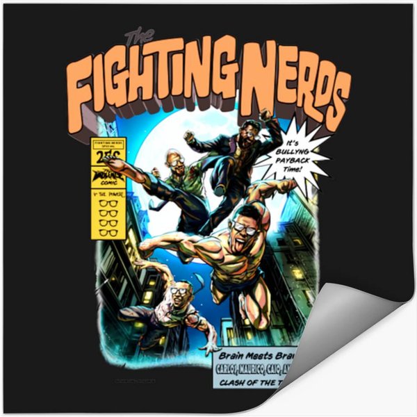 The Fighting Nerds Tshirt - 1 Stickers-image