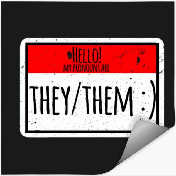 Hello! My Pronouns Are Theythem Stickers-image