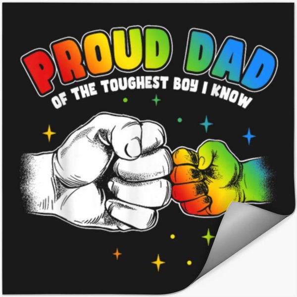 Autism Awareness Proud Dad Of The Toughest Boy A Stickers-image