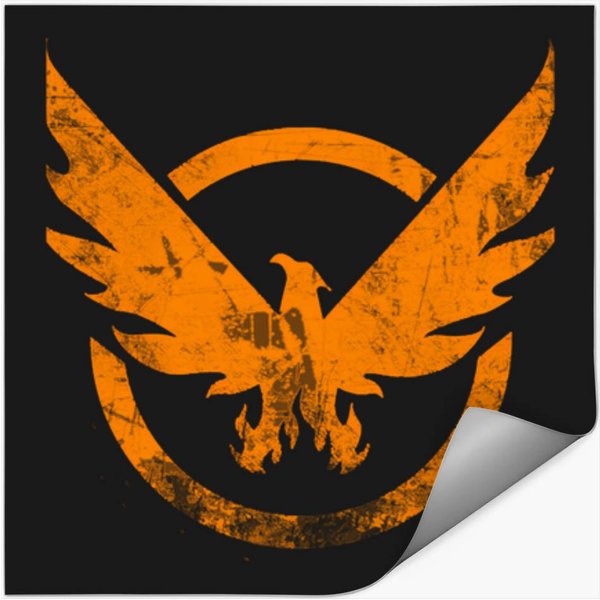 The Division Orange Grunge Logo Stickers-image