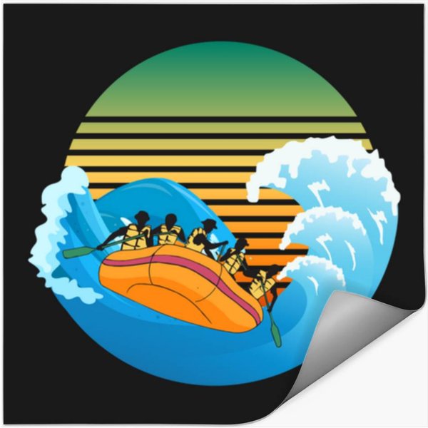 Whitewater Rafting Life Stickers-image