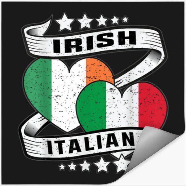 Irish Italian Flag Stickers-image