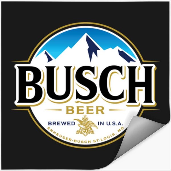 Brewed Busch Logo Stickers-image