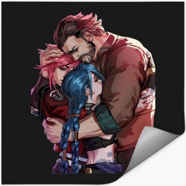 Jinx Vi Arcane Character Sticker-image