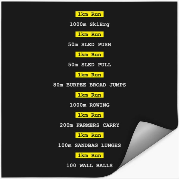 Hyrox Fitness Race Stickers-image