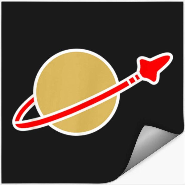 Classic Space Vintage Logo Space Design Stickers-image