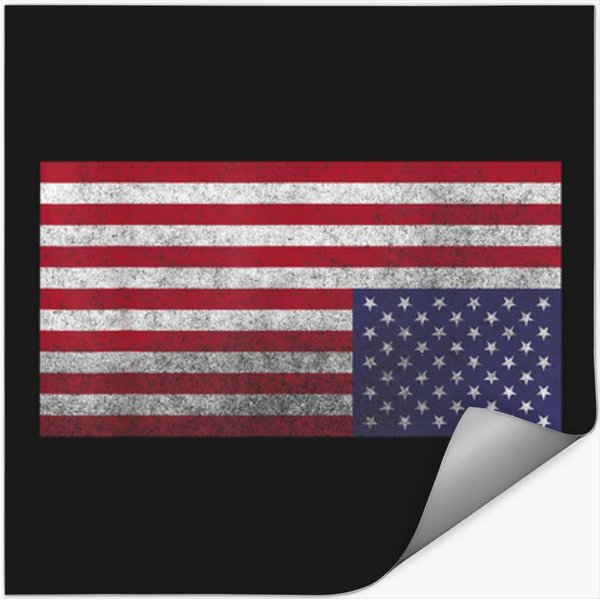 American Flag Upside Down Stickers-image