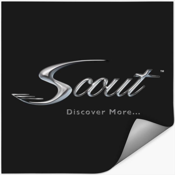 Scout Chrome Silver Black And White Stickers-image