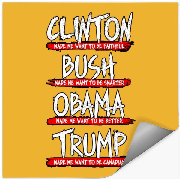 Trump Made Me Want To Be A Canadian Stickers-image