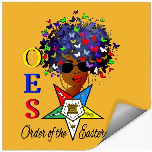 Oes Order Of The Eastern Star Logo Sistar Butterfly Freemason Sticker-image