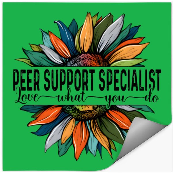 Peer Support Specialist Love What You Do Stickers-image