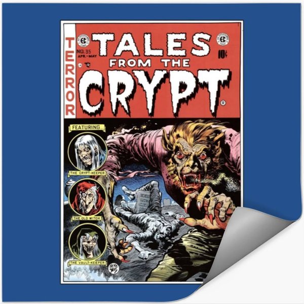 Vintage Horror Comic Cover Werewolf Stickers-image