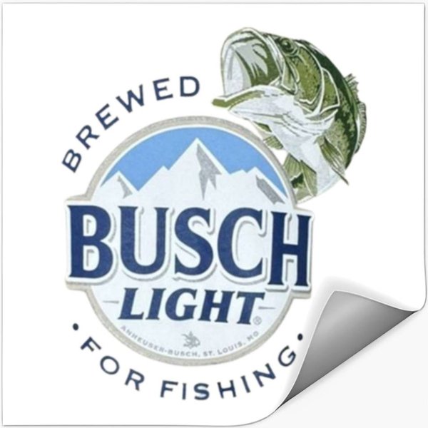 Busch Lite Beer Fishing Design Sticker-image