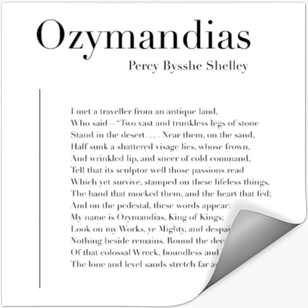Ozymandias By Percy Bysshe Shelley Stickers-image