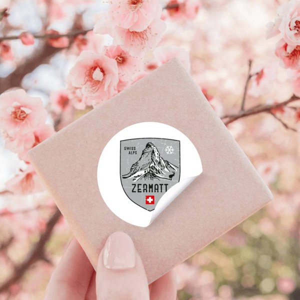 Zermatt Mountain Switzerland Emblem Stickers-image