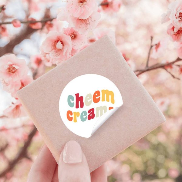Cheem Creams Meme Misspelling Joke Funny Cream Cheese Lover Stickers-image