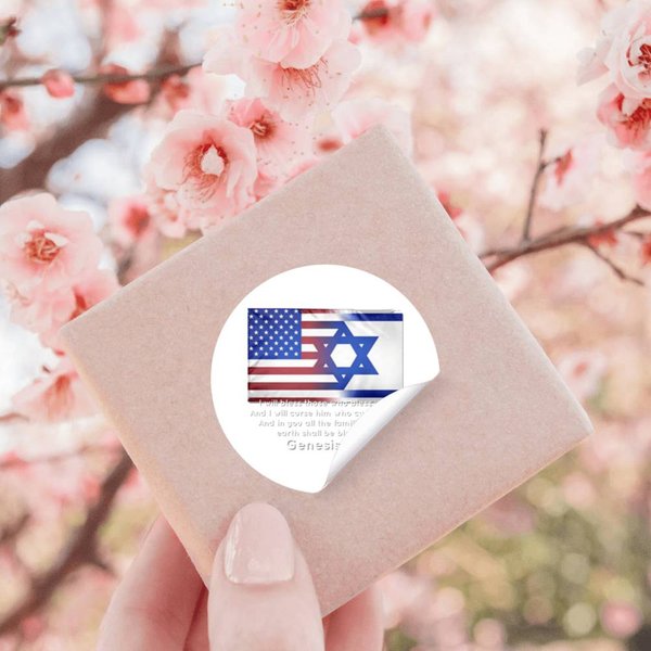 America Israel Support Tee Stickers-image