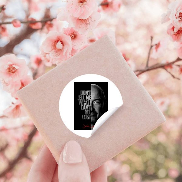 Black And White John Locke Lost Tv Show Quote Stickers-image