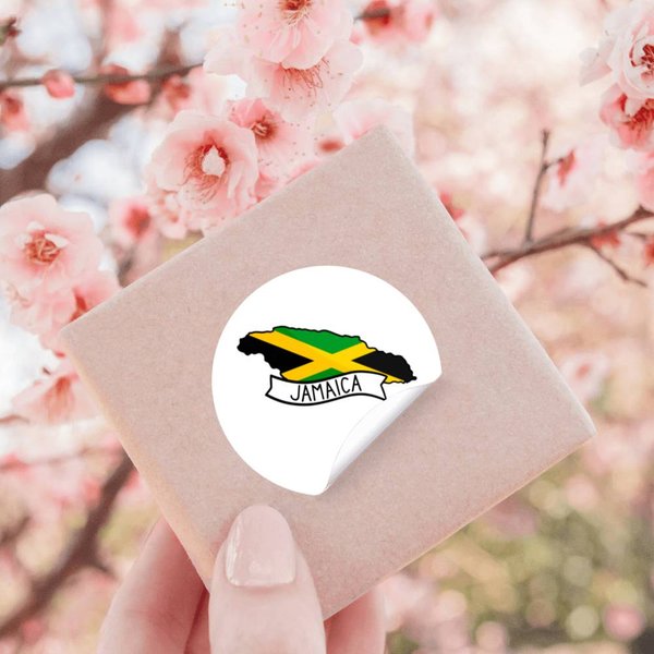Jamaica Flag Map Sticker Sticker Stickers-image