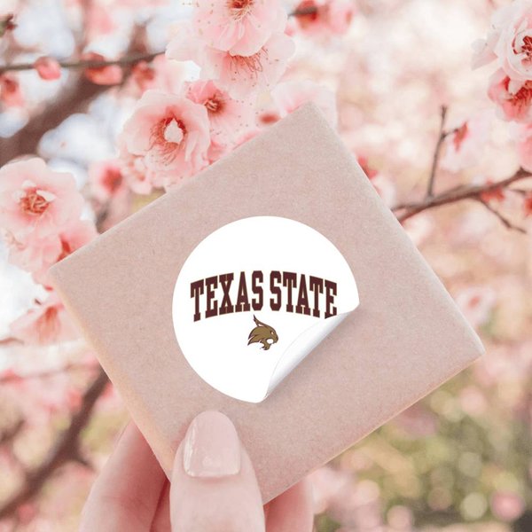 Texas State Bobcats Arch Over Black Officially Licensed Stickers-image