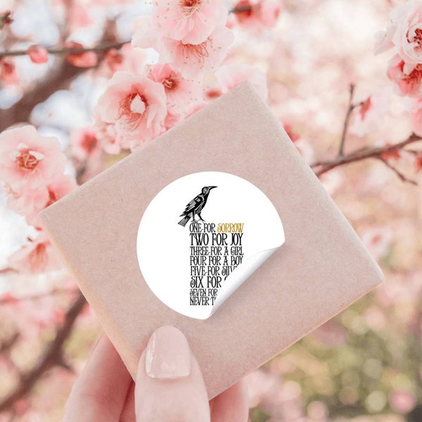 One For Sorrow Counting Crows Rhyme Stickers-image