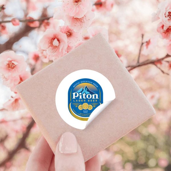 Piton Beer St Lucia Logo Caribbean Drink Blue Gift Stickers-image