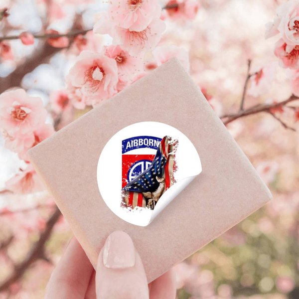 82Nd Airborne Division Us Flag Tear All The Way Paratrooper Stickers-image
