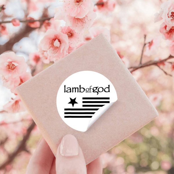 Lamb Of God Flag On White Stickers-image