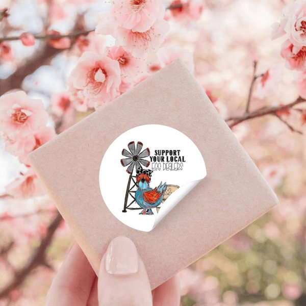 Support Your Local Egg Dealers Chicken Lover Far Stickers-image