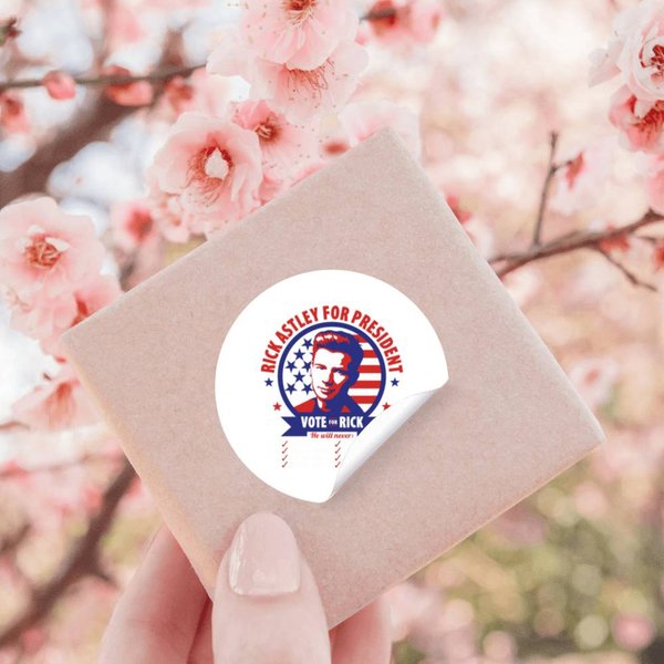 Rick Astley For President Stickers-image