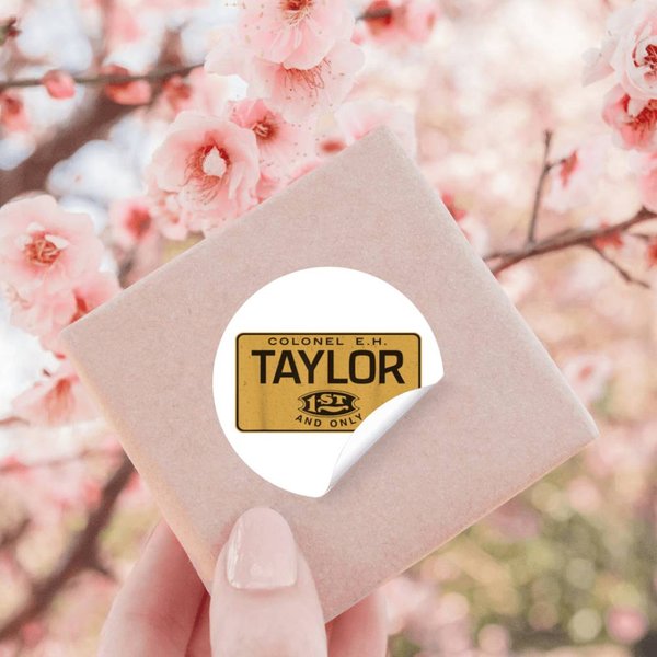 Colonel Eh Taylor Bourbon Whiskey Badge Logo Stickers-image