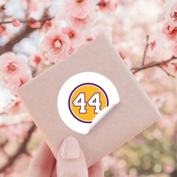 Jerry West 44 Jersey Number Stickers-image