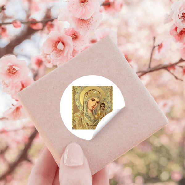 Madonna And Baby Jesus In Gold I Stickers-image