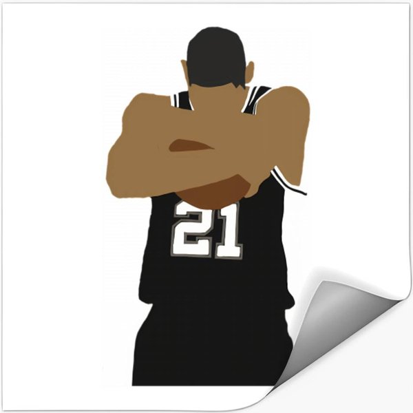 Tim Duncan Ball Hug Stickers-image