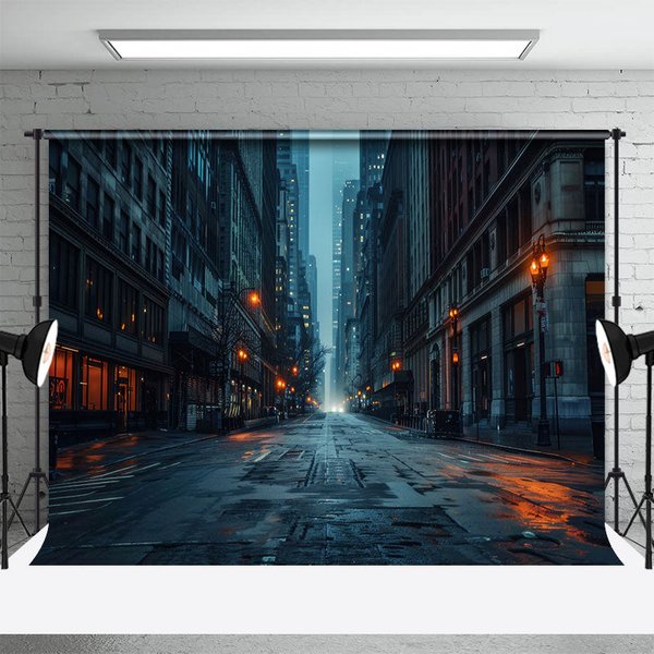 Aperturee Night Street Building Architecture Photo Backdrop, 3X2FT(1MX0.6M), 14 USD, architecture backdrops, CJHD9N09-M