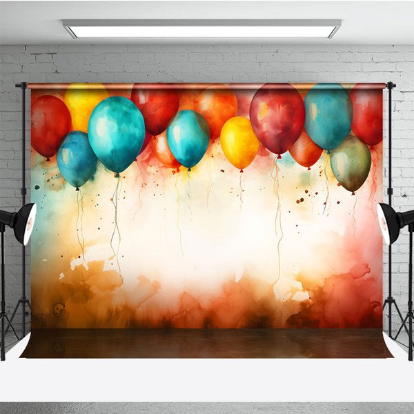 Aperturee Watercolor Color Balloons Wall Abstract Photo Backdrop, 3X2FT(1MX0.6M), 14 USD, abstract textured backdrops, CJHD9N11-M