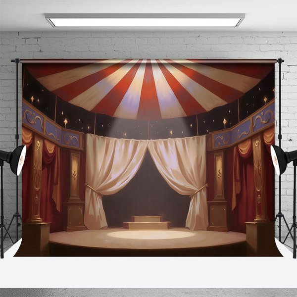 Aperturee Retro Luxury Circus Tent Cake Smash Photo Backdrop, 3X2FT(1MX0.6M), 14 USD, birthday cake smash backdrops, CJHD9N72-M