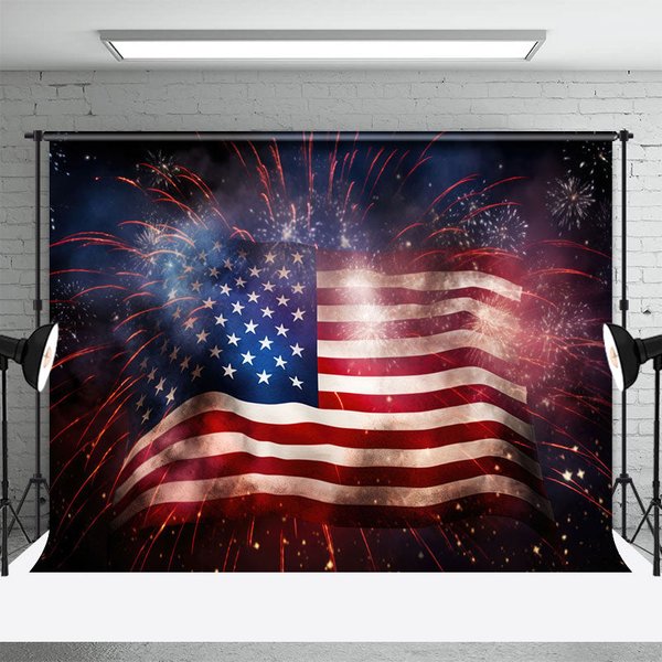 Aperturee Sparkle Usa Flag Independence Day Photo Backdrop, 3X2FT(1MX0.6M), 14 USD, independence day backdrops, DCHD6K00-M