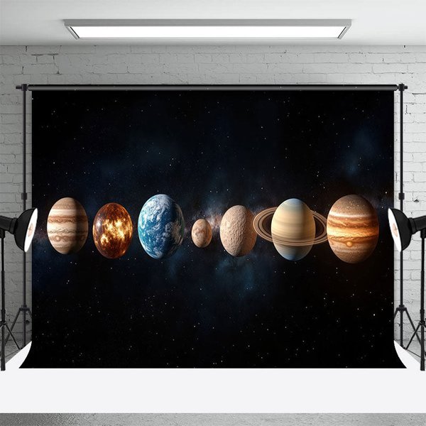 Aperturee Color Solar System Planets Science Fiction Backdrop, 3X2FT(1MX0.6M), 14 USD, science fiction backdrops, DCHD7K43-M