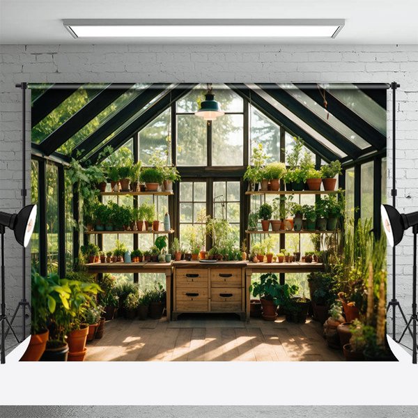 Aperturee Garden Glass Room Studio Spring Photography Backdrop, 3X2FT(1MX0.6M), 14 USD, spring backdrops, DCHD9K78-M