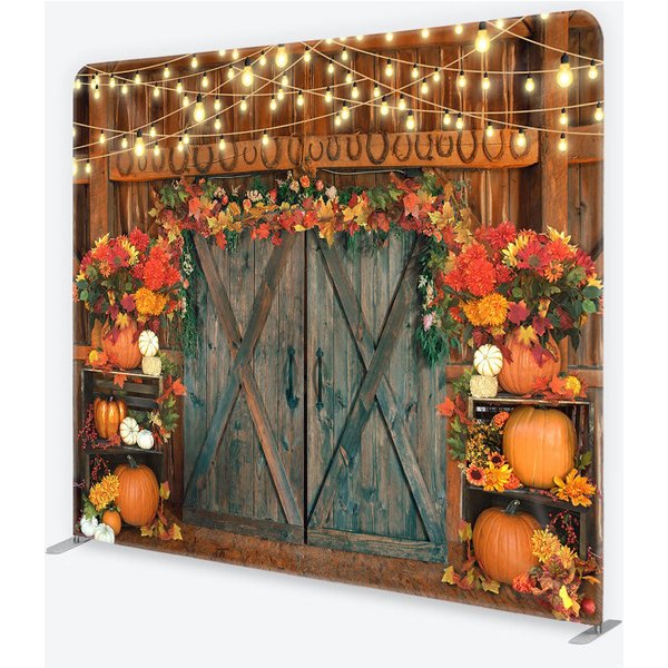 Aperturee Autumn Barn Door Tension Fabric Backdrop Rustic Studio Prop