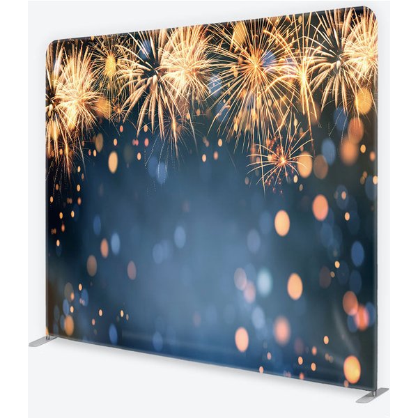 Aperturee New Year Celebration Tension Fabric Backdrop Holiday Prop