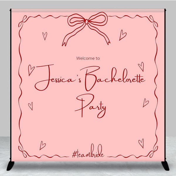 Aperturee Sweet Bachelorette Week Custom Bridal Shower Backdrop, 3X3FT(1X1M), 15 USD, custom bridal shower backdrops, DZJW5Q70-O