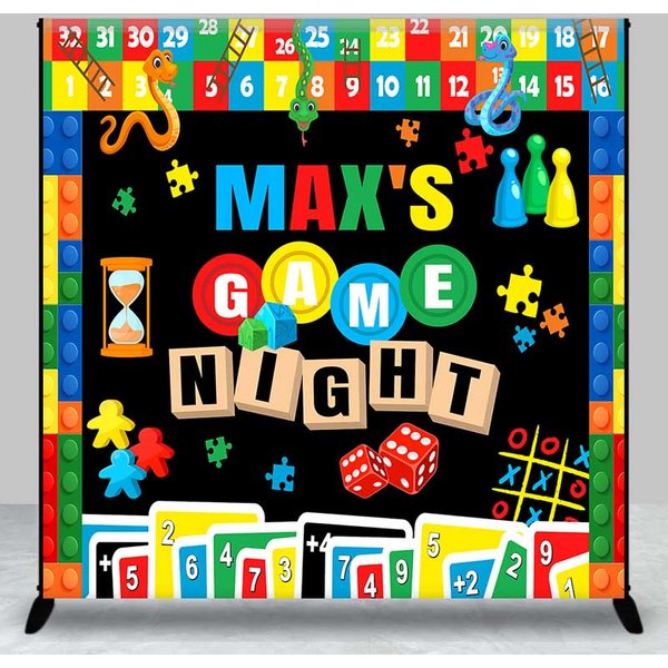 Aperturee Custom Birthday Backdrop Game Night Board Games Studio Prop