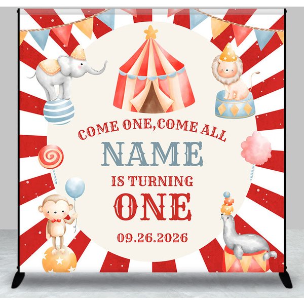 Aperturee Custom Circus Birthday Backdrop Carnival Theme Photo Prop