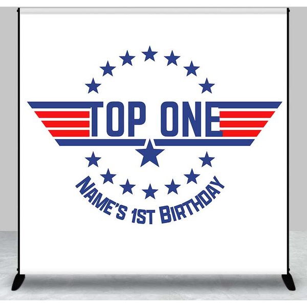 Aperturee Personalized Top One Pilot Birthday Backdrop, Professional Aviator Photography Studio Background