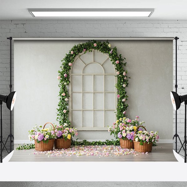 Aperturee Floral Plant Arch Sweet Spring Wedding Backdrop, 3X2FT(1MX0.6M), 14 USD, wedding backdrops, ENHD1L81-M