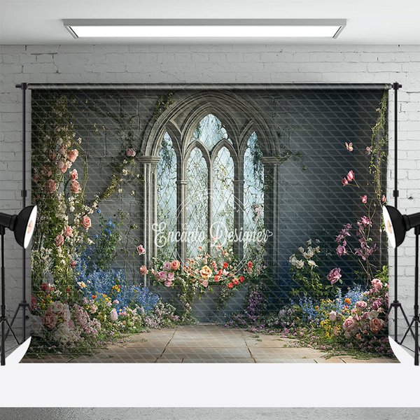 Aperturee Floral Retro Wall Fine Art Sweet Wedding Backdrop, 3X2FT(1MX0.6M), 14 USD, wedding backdrops, ENHD2L26-M