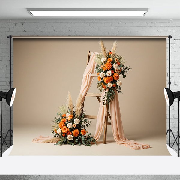 Aperturee Floral Boho Photo Booth Elegant Wedding Backdrop, 3X2FT(1MX0.6M), 14 USD, wedding backdrops, ENHD2L67-M